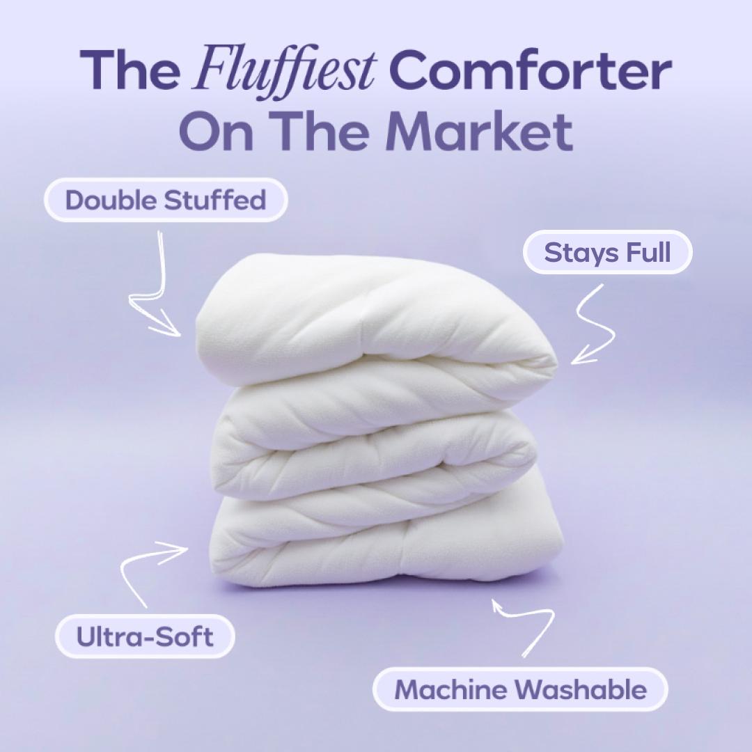 Marshmallow Double-Stuffed Comforter – Ultra-Soft Heat-Adaptive Vegan Fill